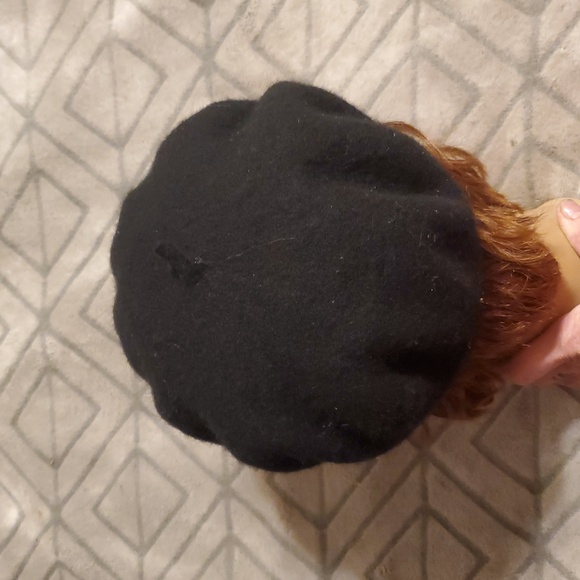 Women Beret 100% Wool Black French Beret Ladies Hat Winter Gift Beanie - Picture 4 of 6